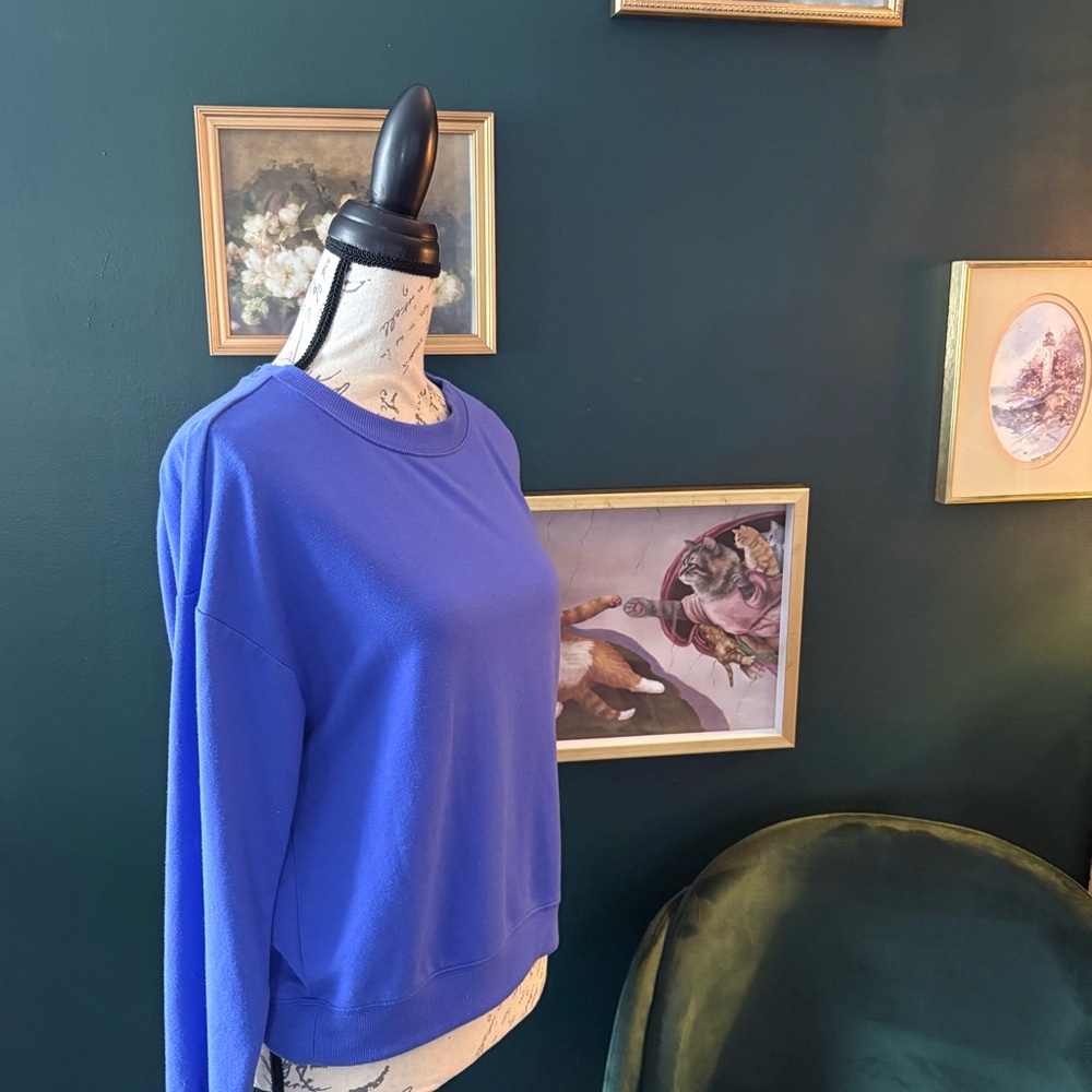 Elegant Blue Women's Sweatshirt